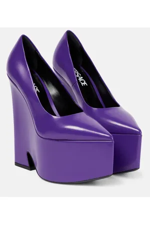 VERSACE Tempest leather platform pumps