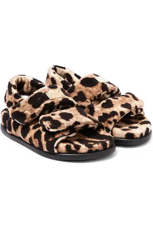 Dolce & Gabbana Logo leopard-print cotton sandals
