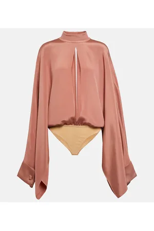 Tom Ford Cutout silk crÃªpe bodysuit