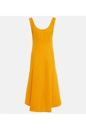 Vince Linen-blend midi dress