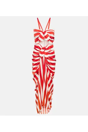 Dolce & Gabbana Portofino striped silk-blend maxi dress