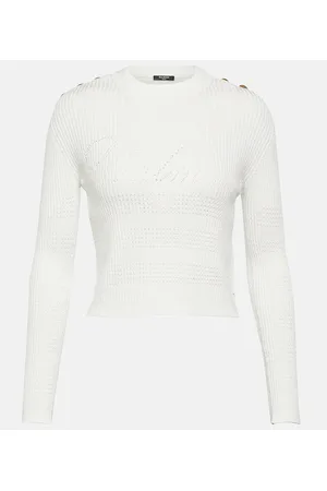 Balmain Embellished knitted top