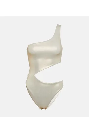 Melissa Odabash Nassau metallic asymmetric swimsuit