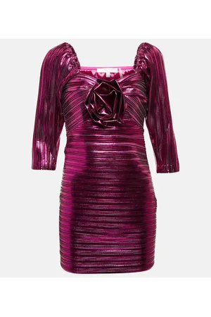 LOVESHACKFANCY Thompson lamÃ© minidress