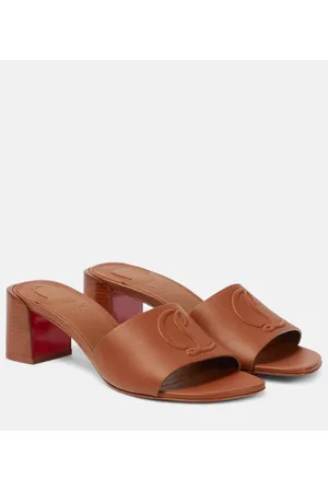 Christian Louboutin So CL 55 embossed leather mules