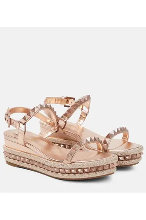 Christian Louboutin Pyraclou leather espadrilles