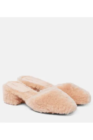 Khaite Clio shearling mules