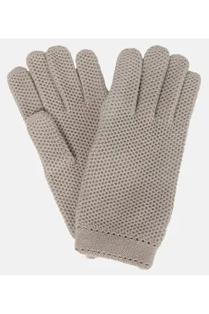 Loro Piana Crochet cashmere gloves