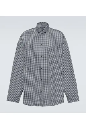 Balenciaga Oversized cotton-blend shirt
