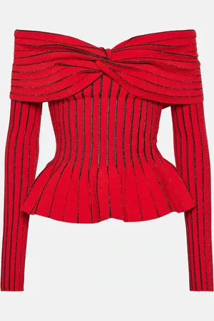 Balmain Knitted off-shoulder top