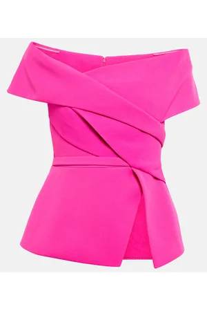 Safiyaa Eimear off-shoulder crÃªpe top