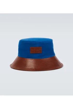 BODE Cotton and leather bucket hat