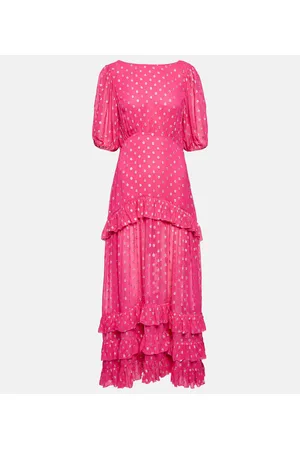 RIXO London Shireen fil coupÃ© georgette maxi dress