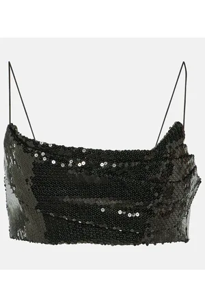 ALEX PERRY Sequined crop top
