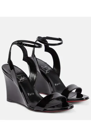 Christian Louboutin Patent leather wedge sandals