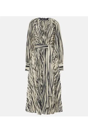 Proenza Schouler Carol striped chiffon midi dress