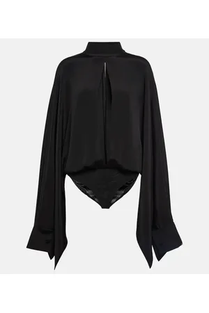 Tom Ford Cutout silk crÃªpe bodysuit
