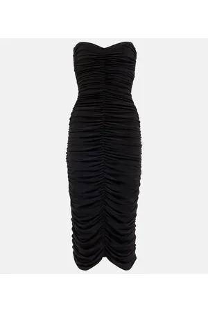 Norma Kamali Slinky strapless jersey midi dress