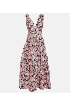 Carolina Herrera Tiered cotton-blend midi dress
