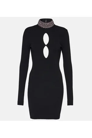 GIUSEPPE DI MORABITO Embellished wool-blend minidress