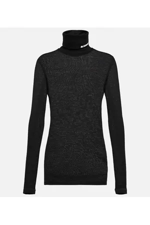 Jil Sander Logo turtleneck sweater