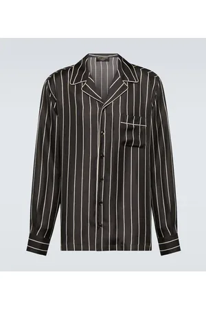 Dolce & Gabbana Striped silk pajama top