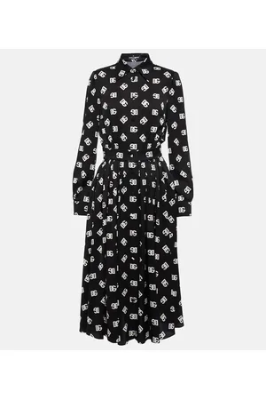 Dolce & Gabbana Logo silk-blend midi dress