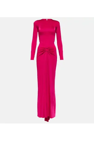 Victoria Beckham Gathered jersey maxi dress
