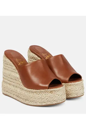 Christian Louboutin Ariella Zeppa leather espadrille wedges