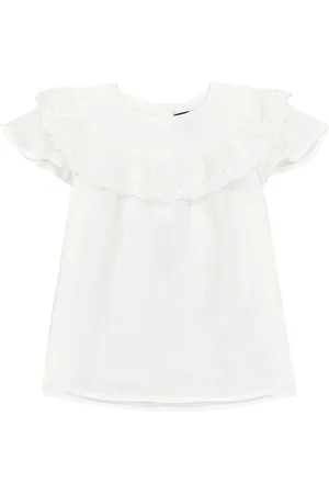 Ralph Lauren Broderie anglaise linen top