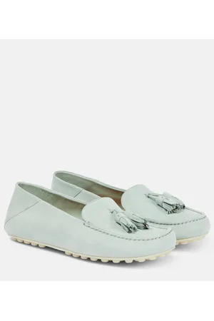 Loro Piana Dot Sole suede moccasins