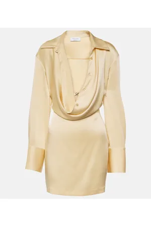 BLUMARINE Draped satin minidress