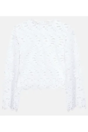 Giambattista Valli Broderie anglaise cotton top