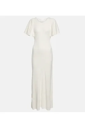 Chloé ChloÃ© Ruffle-trimmed wool midi dress