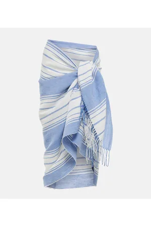 Totême Striped linen and cotton beach cover-up
