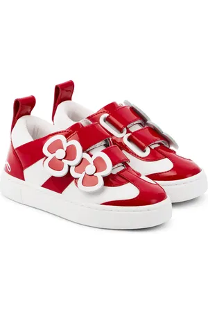 Christian Louboutin Fun Pensa floral-appliquÃ© leather sneakers