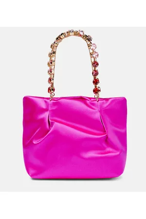 Aquazzura Galactic embellished satin mini tote bag