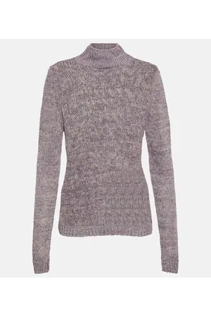 Totême Linen, cotton, and silk turtleneck sweater