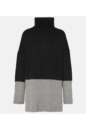 Joseph Colour Block wool and cashmere turtleneck sweater
