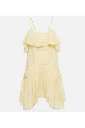 Marant Etoile Embroidered cotton minidress