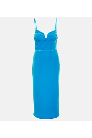 Rebecca Vallance Bernadette velvet midi dress