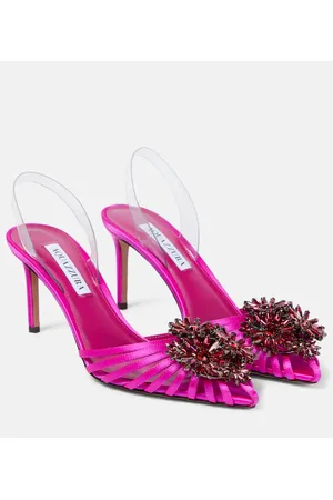 Aquazzura Crystal Margarita slingback pumps