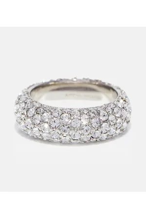 Amina Muaddi Cameron crystal-embellished ring
