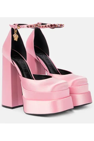VERSACE Medusa Aevitas satin platform pumps