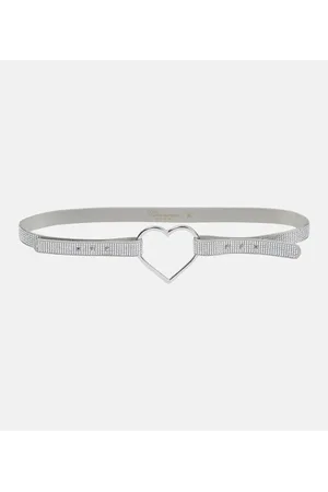 BLUMARINE Heart crystal-embellished belt