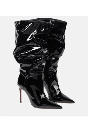 Amina Muaddi Jahleel 95 latex ankle boots