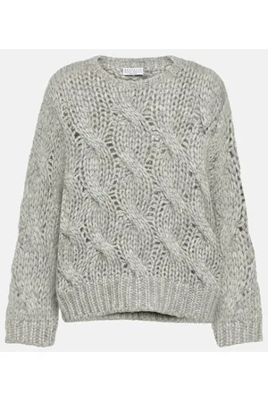 Brunello Cucinelli Cable-knit mohair and wool-blend sweater