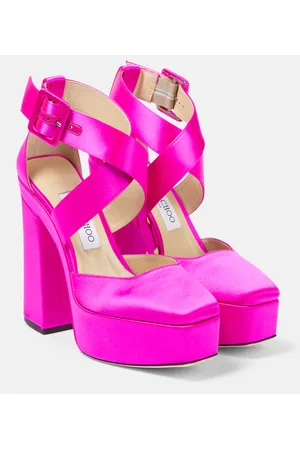 Jimmy Choo Gaia satin platform pumps