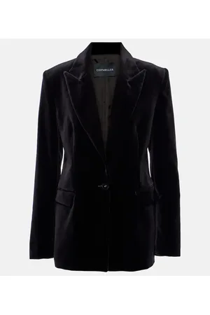Costarellos Azura cotton velvet blazer