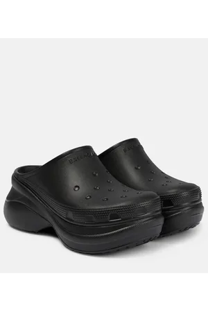 Balenciaga X Crocs platform slides